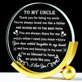 YWHL Uncle Gifts from Niece Nephew Birthday Gifts for Uncle Who Have Everything Crystal Keepsake Plaque Present Best Uncles Ever Gift on Christmas Fathers Day Thanksgiving Day