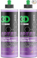 3D Speed All-In-One Polish & Wax – Scratch & Swirl Remover, Clear Coat Safe Paint Sealant – High Gloss Finish, Easy Application – 16oz – Made in USA (Pack of 2)