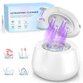 Ultrasonic Retainer Cleaner Machine 48kHz Denture and Aligner Cleaning Pod for Mouth Guards Night Guards Dental Trays Braces Toothbrushes Jewelry with 200ML Capacity (White)