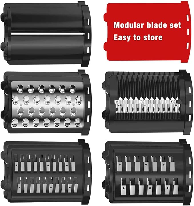 Vegetable Salad Maker Shred Cutter Cheese Grater Slicer Peeler Shredding Attachment for 3.5QT 4 6QT 7QT Vegetable Slicer Attachment Mixer Fine Set Restaurant Supplies Food Equipment