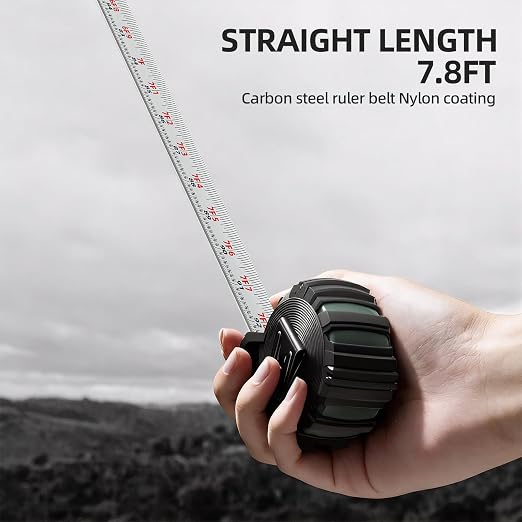 SENDA 4 Pack Tape Measure 16Ft - Heavy Duty Tape Measure with 25mm Wide with Three Stops, High Precision Measuring Tape Retractable Measuring Tape, Rubber for Comfortable Grip, Fraction Markings
