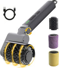 2026 New Electric Grill Brush with 3 Replacement Head,3-Speed Power Control,Cordless Rechargeable Grill Cleaning Brush with Adjustable Angle,Cleaning Tool for Outdoor BBQ,No Bristle Shedding-Gray