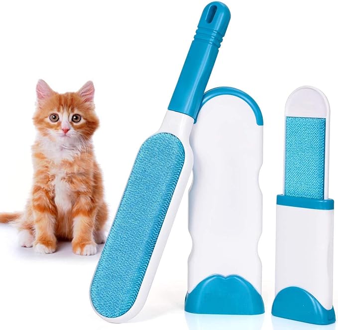 Reusable Dog Hair Remover Roller for Pets Lint Fur Brush Rollers Easy Hair Removal from Furniture Clothes Sofa Carpet Couch Bedding Dog Cat Pet Hair Cleaner