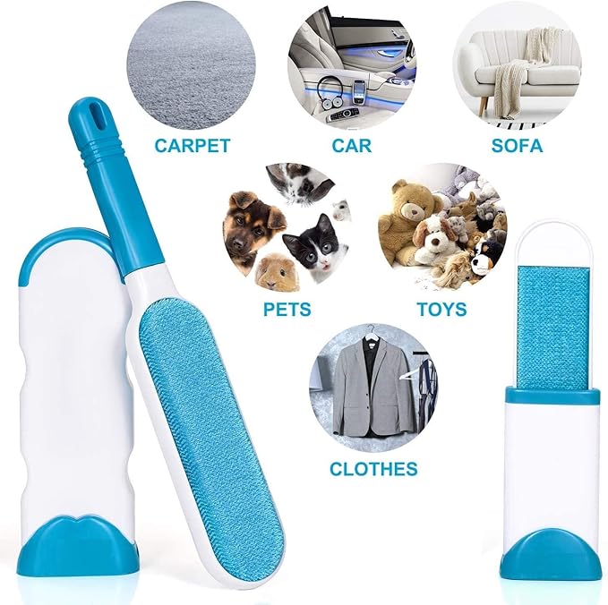 Reusable Dog Hair Remover Roller for Pets Lint Fur Brush Rollers Easy Hair Removal from Furniture Clothes Sofa Carpet Couch Bedding Dog Cat Pet Hair Cleaner
