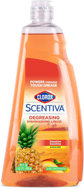 Clorox Scentiva Liquid Dish Soap, Hawaiian Sunshine Scent - Ultra-Concentrated Dishwashing Detergent That Cuts Through Grease and Tackles Tough Messes, Bleach-Free, 26 Fl Oz
