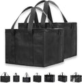 Insulated Food Bag, Portable Cooler Tote (Medium, Black, 2 Pack) | Thermal bag, For cold and hot food, Soft sided cooler, Heavy duty 4-layered tote, Grocery shopping, Beach or travel bag
