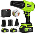 Leaf Blower Cordless,Battery Powered 800,000 RPM Electric Leaf Blower with 2 x 4.0Ah Battery and Charger Handheld Blowers for Lawn Care,Dust,Snow,Car Blowing Water with 2 Extended Nozzle