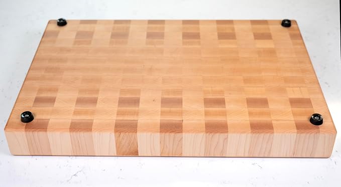 Maple End Grain Cutting Board, Handmade in USA, Premium Butcher Block, Medium 10x15” (Gift-Ready, Sustainable)