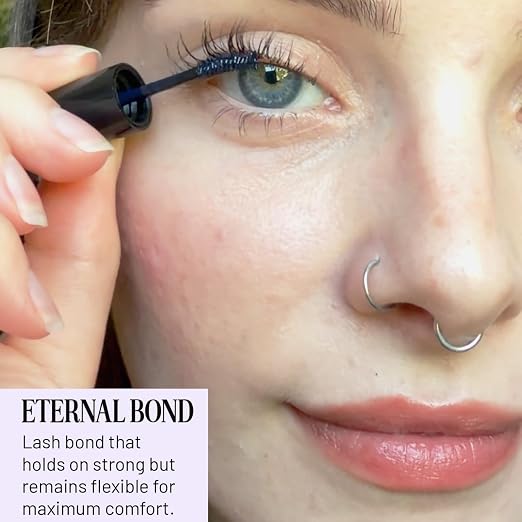Lilac St Eternal Bond Lash Cluster Glue, Waterproof Brush Tip, Black, Mini | Quick-Drying Lash Adhesive for Eyelash Clusters with Long-Lasting Flexible Hold, Trial & Travel Size