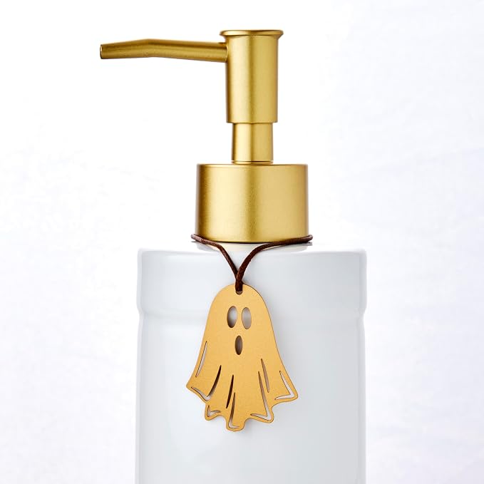 SKL Home Seasonal Charm Set, 4 Metal Holiday Attachments for Seasonal Soap/Lotion Dispenser, Warm Gold