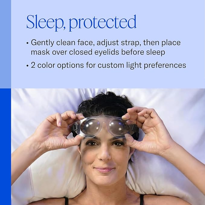 EyeEco Eyeseals Hydrating Sleep Mask, Clear - CPAP Compatible | Latex-Free Eye Mask for Sleep to Block Dry Air, Retains Moisture to Soothe Dry, Irritated Eyes & Provides Eye Care Overnight