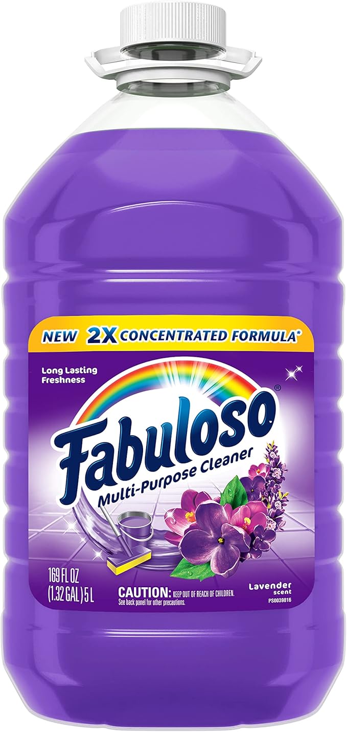 Fabuloso 2X Multi-Purpose Cleaner, No Rinse Floor Cleaner, Long-Lasting Freshness, Lavender Scent, 169 fl oz