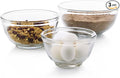 Libbey Baker's Basics 3-Piece Glass Mixing Bowls Set - Clear Bowls for Baking, Prep, Serving & Storage - Microwave, Oven, Freezer and Dishwasher Safe