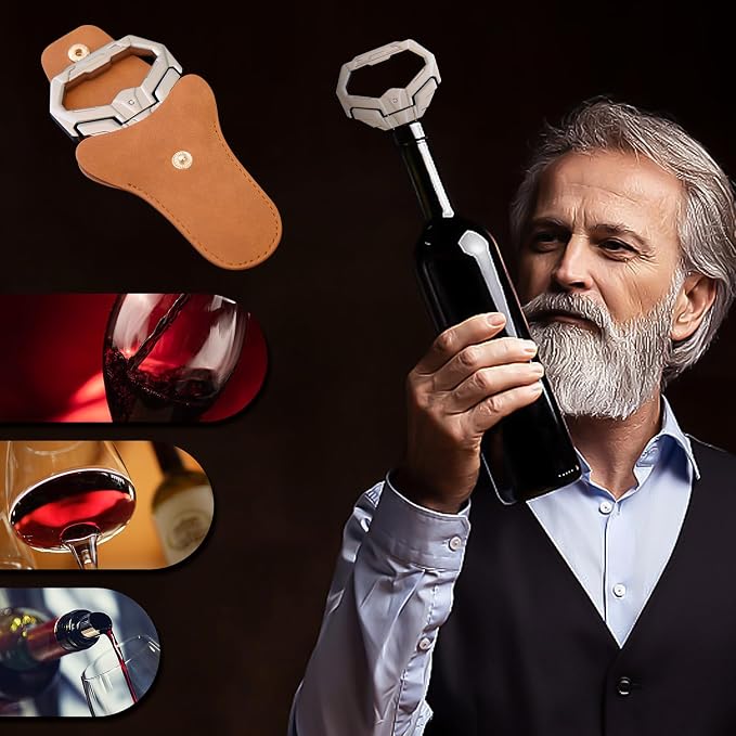 Diamond 3-in-1 Ah So Wine Opener & Two Prong Cork Remover | Vintage Cork Saver,3-in-1 Function,Durable Steel Progss,Effortless Uncorking,Gift Box Included