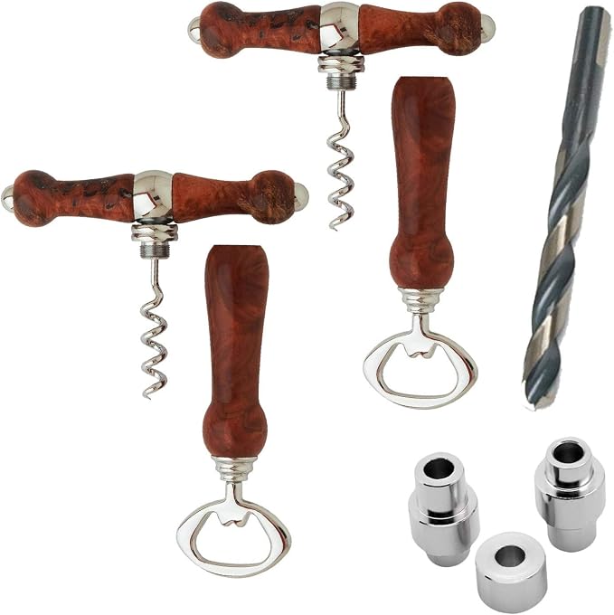Penn State Industries PKBS25XSS 2-in-1 Bottle Opener & Corkscrew Combo Kit Starter Package Woodturning Project