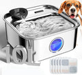 oneisall 10L/2.6Gal Dog Water Fountain for Large Dogs (with 5 Filters) | Deeper & Wider Drinking Area, Visualization Water Window & Triple Filtration,304 Stainless Steel
