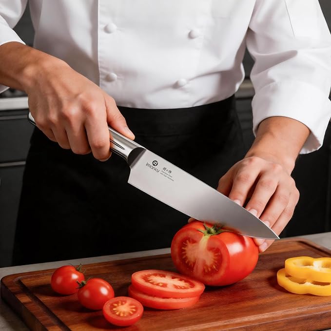 imarku Chef Knife 8 Inch, Ultra Sharp Kitchen Knife with Ergonomic Handle | Professional Cooking Knife for Meat, Vegetables & Fruits, Rust Resistant Chef’s Knife with Gift Box