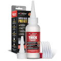 Starbond Thick Super Glue Pro Kit (2 oz) – Gap-Filling CA Glue (Cyanoacrylate Adhesive) – with Clog-Resistant Cap, Microtips & Extra Nozzle for Woodworking, Crafts, Carpentry, Archery Fletching