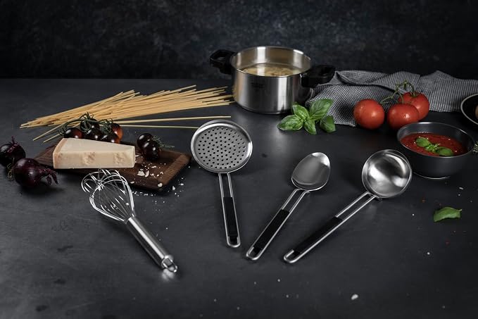 Kuhn Rikon Essential Ice Cream Scoop – Stainless Steel Curl Spoon with Long Handle for Effortless Scooping