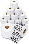 Aegis Adhesives - 1.75" X 1.25" Direct Thermal Labels (13200 Count, 12 Rolls) - Barcode Stickers, SKU Labels, and Product Identification - Compatible with Zebra and Rollo Printers