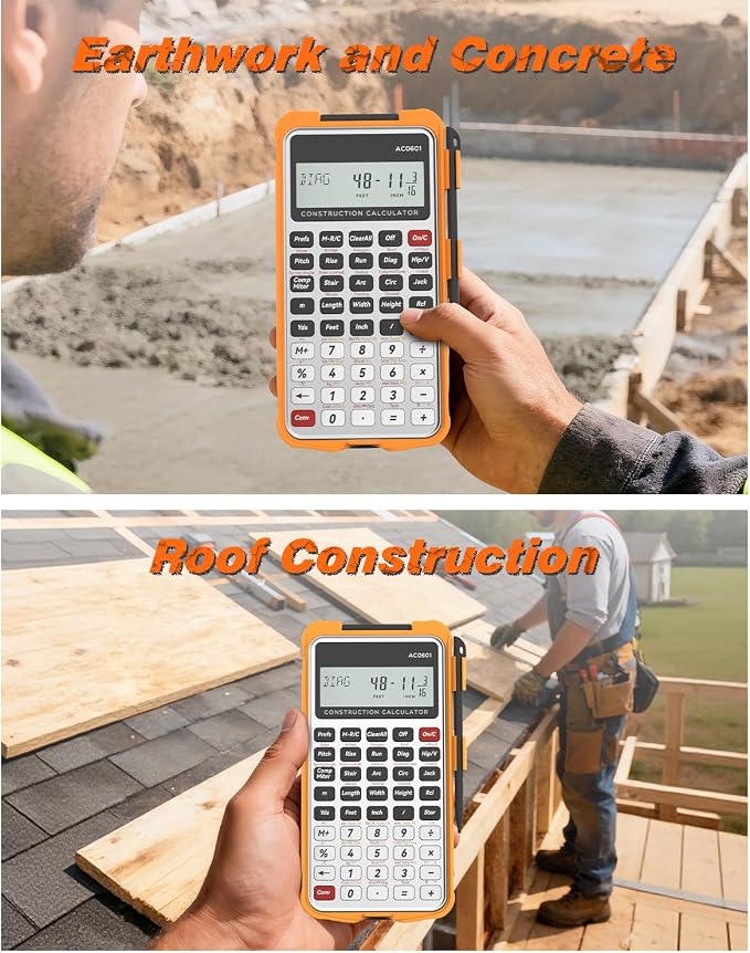 ROATEE Construction Calculator with Pad Silver Industrial & Scientific Engineering Calculator for Contractor