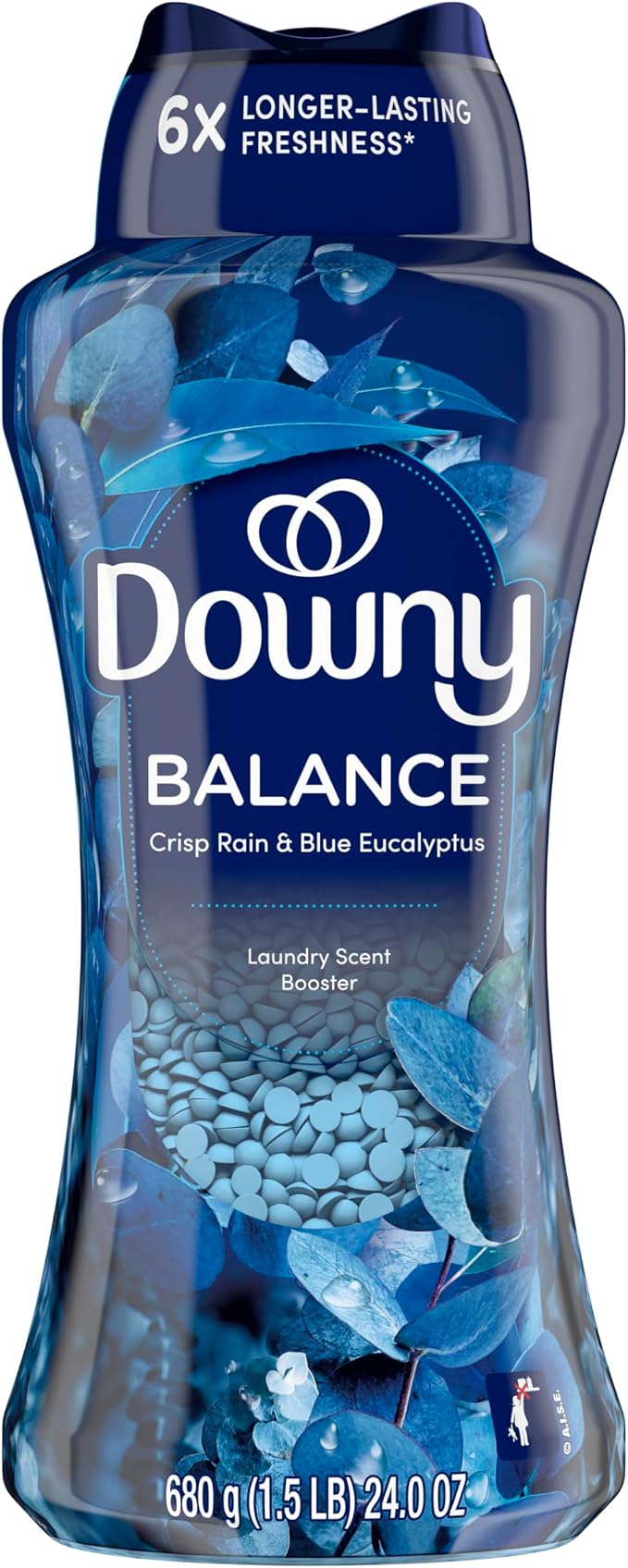 Downy Balance In-Wash Laundry Scent Booster Beads, Crisp Rain and Blue Eucalyptus scent, 24 oz, laundry scent beads, Long-lasting Freshness
