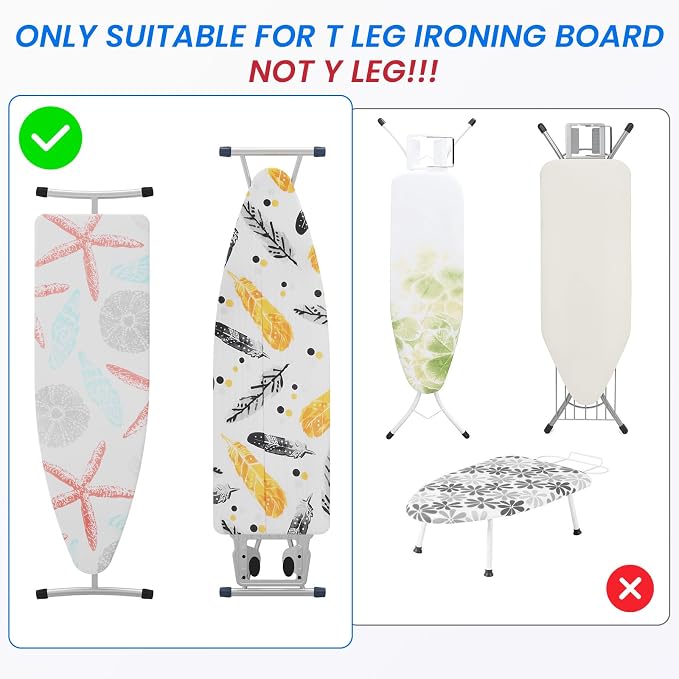 TJ.MOREE Ironing Board Hanger Metal Wall Mount Iron and Ironing Board Holder, Laundry Room Decor and Storage with Large Storage White