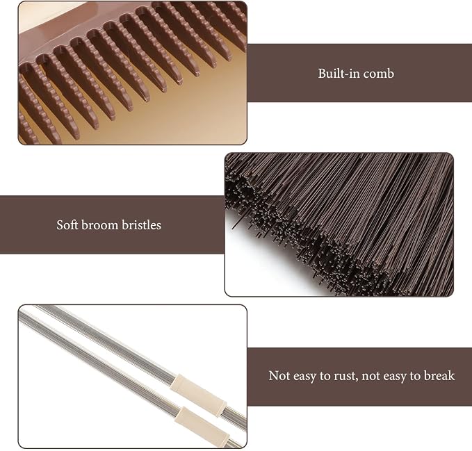 Yardwe 1 Set Broom Set Kitchen Brooms Household Cleaning Broom and Dustpan Handled Garden Dustpan Small Broom and Dustpan Brush and Dustpan Office Plastic Cleaner -