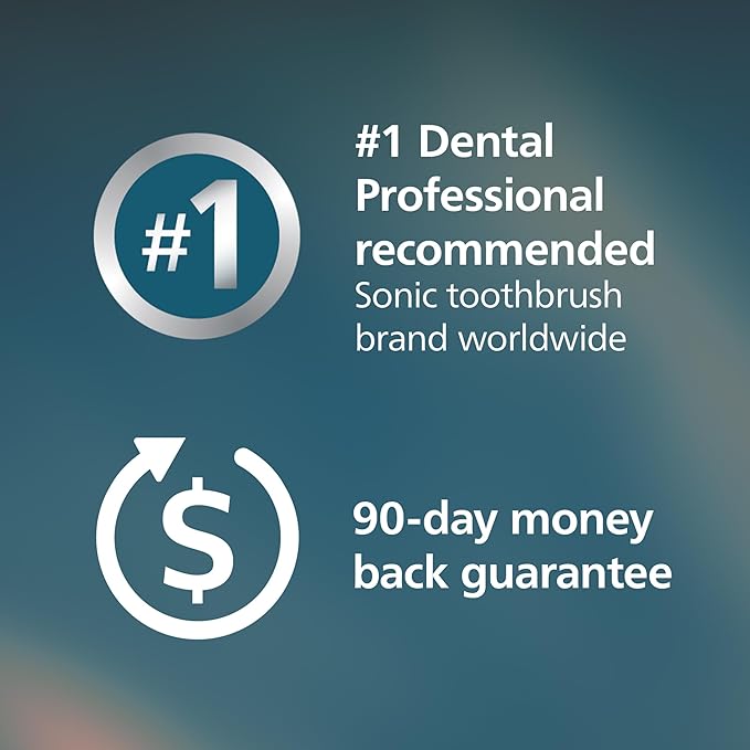 Philips Sonicare 6500 Series Electric Toothbrush - Next-Generation Sonicare Technology, Pressure Sensor, 9 Brushing Settings, SmarTimer, BrushPacer, 21-Day Runtime, Travel Case, White, HX7410/10