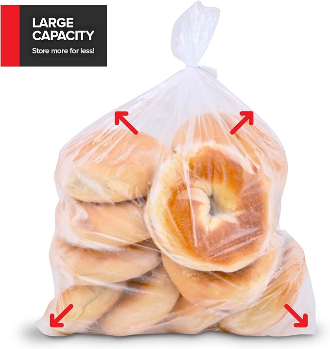 1 Gallon Food Storage Bags with Twist Ties (1800 Count) Bulk Freezer Storage Bags Gallon Size for Bread, Vegetables, Fruit, and More, Clear Disposable Twist Tie Storage Bags, Stock Your Home