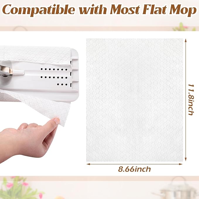 Hoolerry 900 Count Dry Sweeping Cloths Compatible with Swiffer Sweeper, Disposable Dry Mop Refills, Dusting Cloths Duster Refills Mop Pads for Hardwood Tile Vinyl Floor, 11.81 x 8.66 Inch