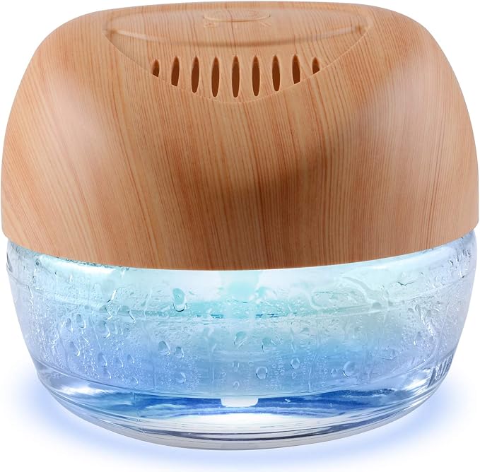 Water-Based Purifier Air Washer, Air Revitalizer & Freshener, Air Fresher with 7 LED Color Changing Light for Rooms (LightYellow)