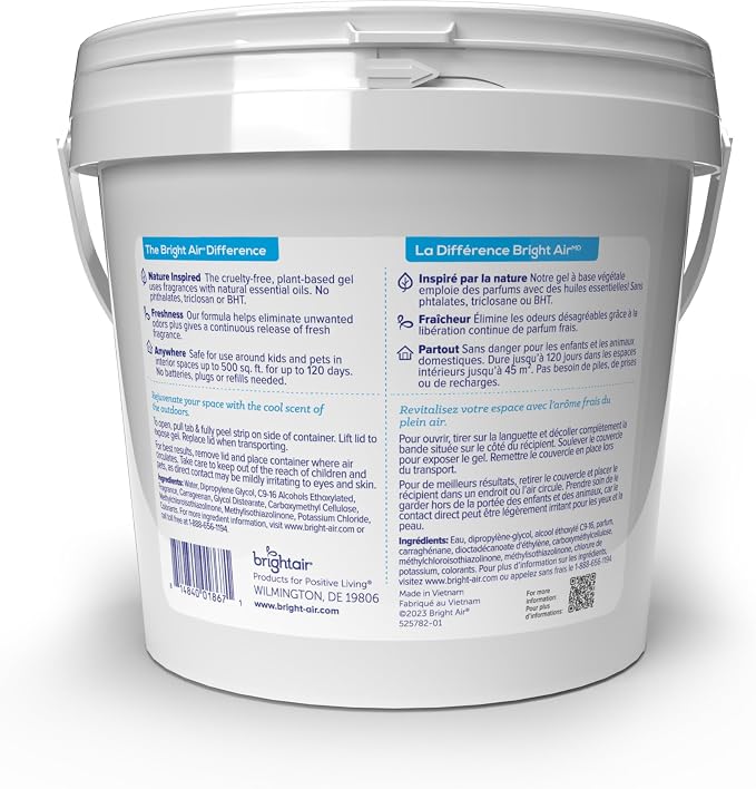 Bright Air 64 oz. Super Odor Eliminator, For Large Spaces, Cool & Clean, Case of 2, Odor Eliminator & Air Freshener, Natural Essential Oils, Lasts Up to 120 Days Each
