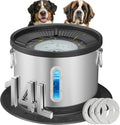UPSKY 14L No Spill Dog Water Bowl, Spill Proof Slow Drinking for Large Dogs | Extra-large Capacity, 304 Stainless Steel, Dual-suction Anti-slip Base, Floating Disk, Water Window, For Messy Drinkers