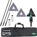 Unger Commercial Microfiber Indoor Glass Cleaning Kit - 11' Stingray Deluxe Refillable Cleaning Set - Extended Reach for Indoor Glass and Surfaces - SRKB7