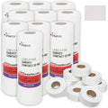 Perco White Price Marking Labels - 90,000 Blank Labels for Garvey 22-66/22-77/22-88 Two Line Pricing Gun with Ink Rolls Included - 90 Rolls, 10 Sleeves - Made in USA