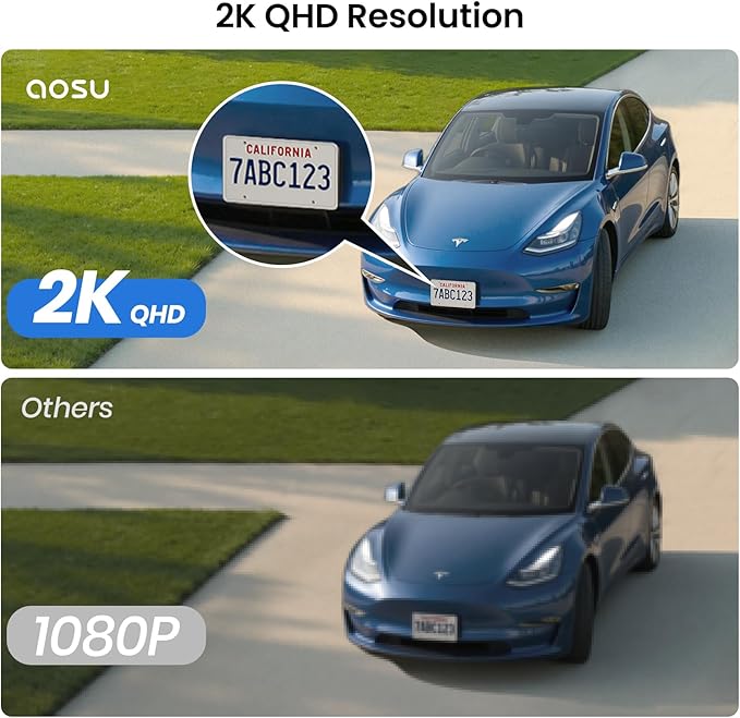 aosu 2K Add-on Camera, Work with SolarCam Lite's aosuBase, Up to 6 Cameras Total to 1 Lite's aosuBase