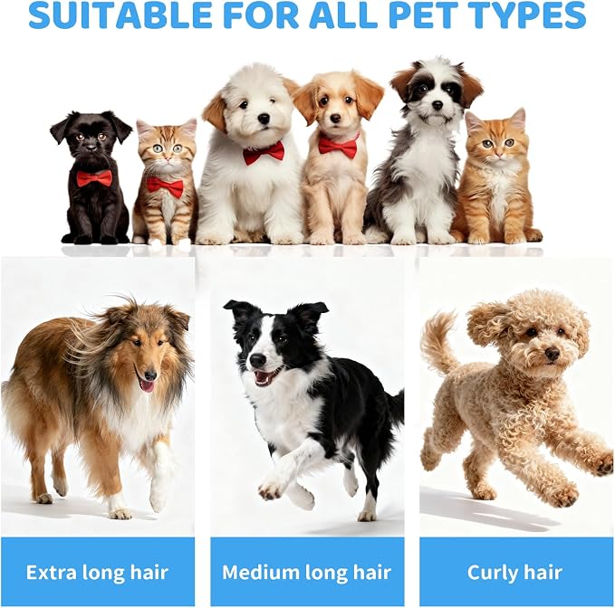 Dog Grooming Vacuum,Pet Grooming Vacuum with 2L Dust Cup & 13000Pa Suction, 6-in-1 Low Noise Pet Grooming Kit with Clipper & Steam Brush for Shedding, Professional Dog Vacuum for Dogs & Cats
