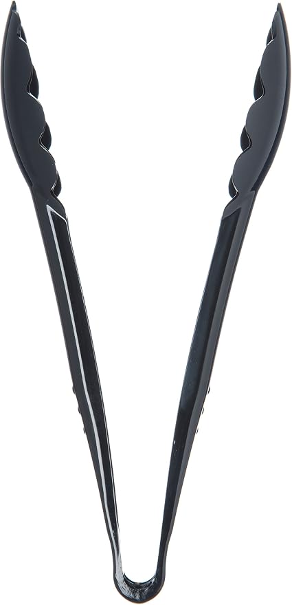Carlisle FoodService Products 470903 Carly Salad Tong, 9" Utility Tong, Black, 12 Pack