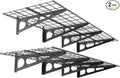 FLEXIMOUNTS WR26B-SBA 2' x 6' Wall Shelf Garage Storage Rack (2 Pack), Black, 24" x 72"
