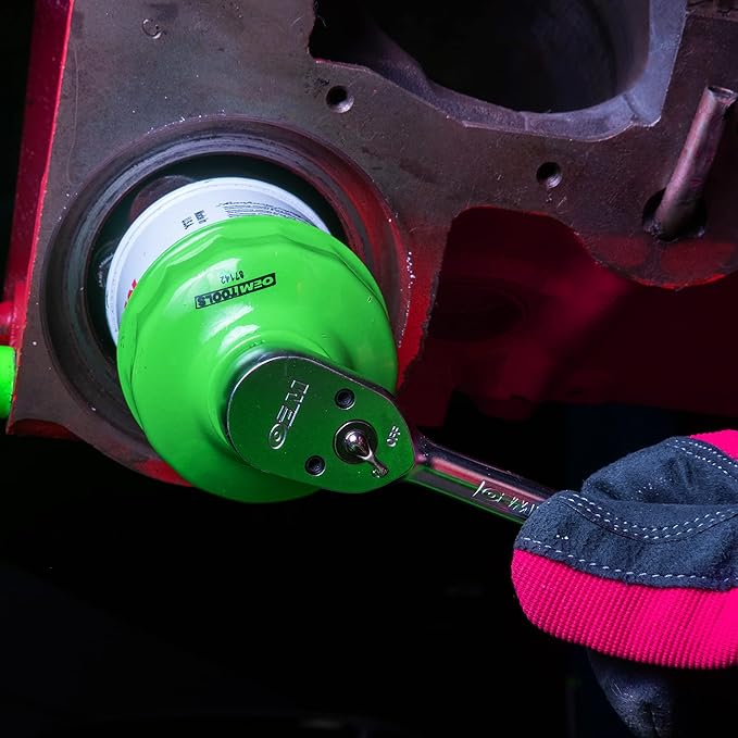 OEMTOOLS 87142 65mm 14 Flute Oil Filter Wrench, Economy Car Oil Filter Remover, Prevents Slippage and Stripping, 3/8 Inch Drive