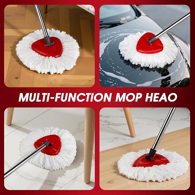20 Pack Spin Mop Refills Head, Mop Heads Replacement for Spin Mop, Washable Microfiber Mop Replace Head Spin Mop, 360°Spinning Micro Replacement Mop Head for Easy House Cleaning Floor Mopping