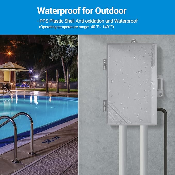 DEWENWILS Pool Pump Timer, Mechanical Timer Box Outdoor, Heavy Duty 2HP 40A 120-277 VAC, 24-Hour Programmable ON/Off Timeable Switch for Water Heater, Pool Pump, ETL Listed