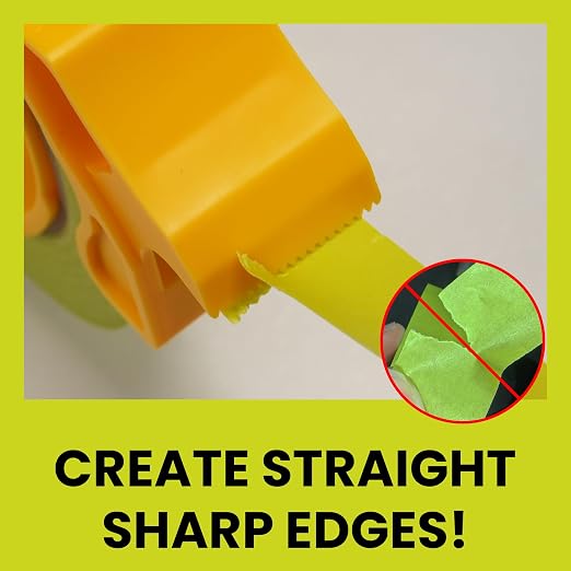 TAPEBEAR Green Painters Tape with Dispenser 21-Days Clean Removal, Washi Masking Tape 0.94Inch x 60Yards, Medium Adhesion Indoor Outdoor Multi-Surface Painting with Sharp Lines for Car/Wall