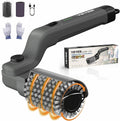 YEYES Electric Grill Brush for Outdoor Grill - Cordless Rechargeable BBQ Cleaner with 7-Angle Adjustable Head, 2600mAh Power Rotary Grill Cleaning Brush for Gas Charcoal Grates (Gray)