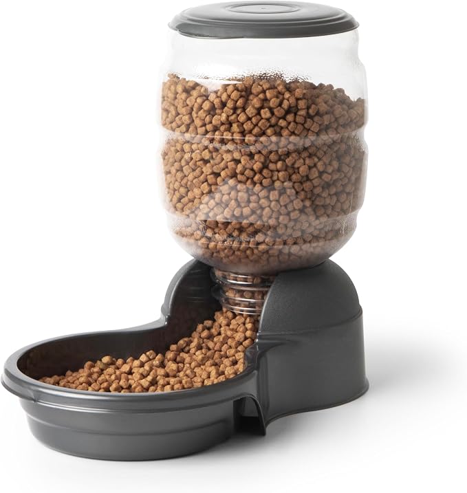 Petmate® Replendish® Automatic Dog Feeder Gravity Pet Treat Dispenser with Microban Antimicrobial Protection, Wide Mouth Bowl, 100% BPA Free - 5 lb