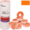 Perco Fluorescent Red Price Marking Labels - 11,000 Blank Labels for Garvey 22-6/22-7/22-8 Price Gun with Ink Rolls Included - 9 Rolls, 1 Sleeve - Made in USA