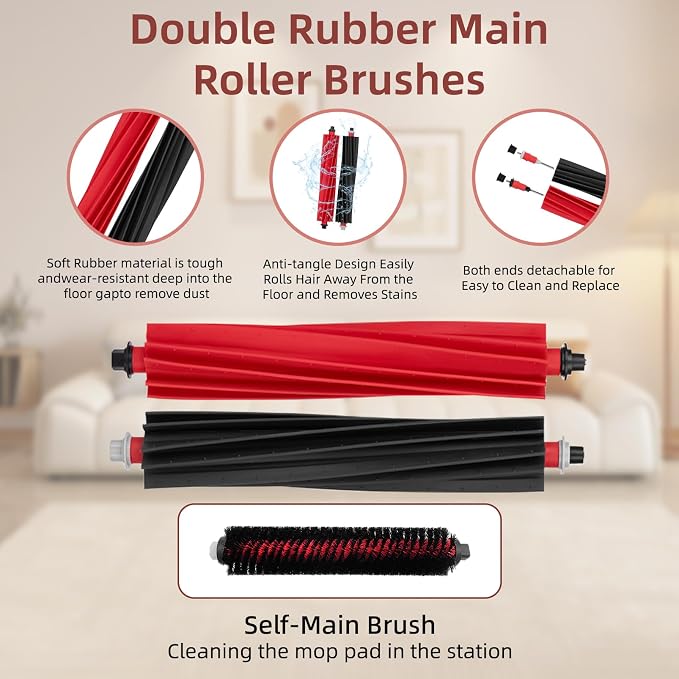 28 Pack S8 MaxV Ultra Accessories Compatible with Roborock S8 Max Ultra and MaxV Ultra Robot Vacuum,Main Brushes,Dust Bags,Mop Cloths,Edge Mop Cloths,Filters,Side Brushes,Self-Main Brush