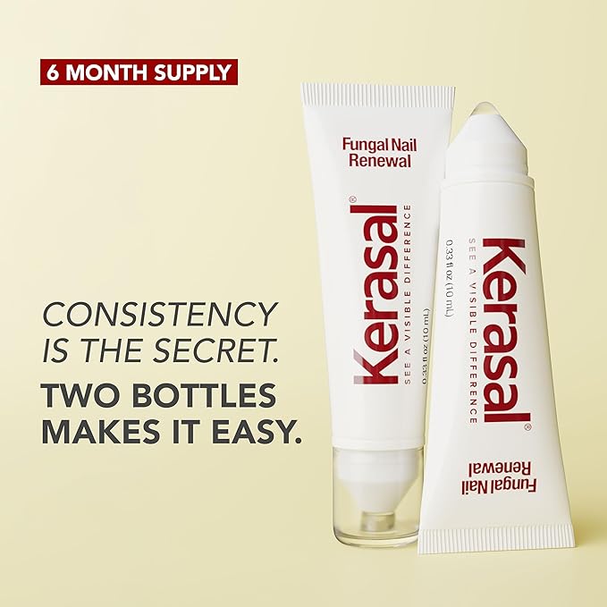 Kerasal Nail Renewal, Restorative Nail Repair for Damaged Nails, 0.33 fl oz (Pack of 2) (Packaging May Vary)