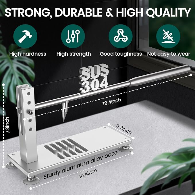 ZeroPone Oyster Clam Opener Machine Adjustable Oyster Shucker Tool Set | Includes Knives, Glove and G-Clip, Seafood Tools for Hotel Family Buffet